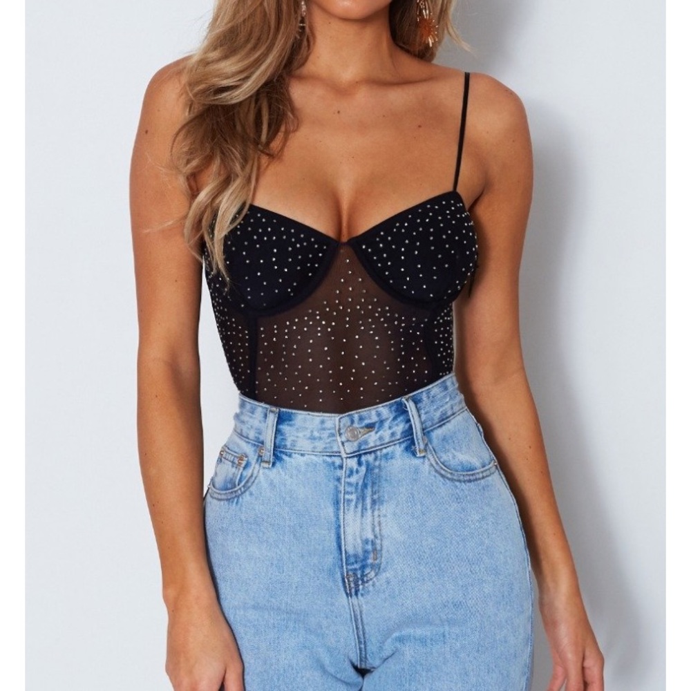 Black White Fox Bodysuit